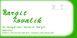 margit kovalik business card